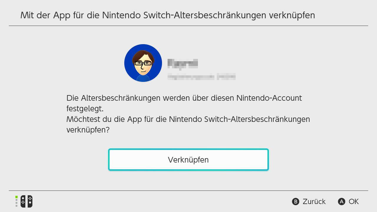 Nintendo Switch-App verknüpfen